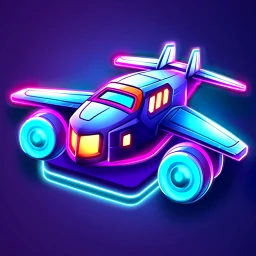 أيقونة Merge Planes Neon Game Idle